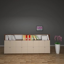 Geniş Kitaplık Ve Dosyalık Mdf Antrasit