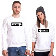 Tshirthane Tek Yönüm Sevgili Kombinleri Unisex Sweatshirt