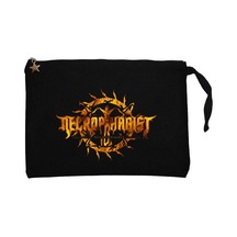 Necrophagist Logo Siyah Clutch Astarlı Cüzdan / El Çantası