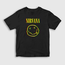Presmono Unisex Çocuk Colors Logo Nirvana T-Shirt