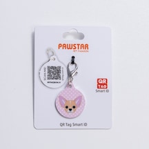 Chihuahua Köpek Desenli Qr Tag Evcil Hayvan Künyesi İsimlik Pet Tag Köpek Künyesi Kedi Künyesi Qr Kodlu Künye Pembe