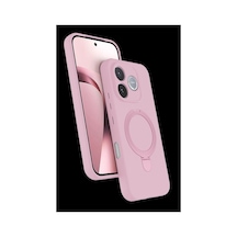 Huawei Honor 600 Lite Regal Magsafe Standlı Kapak - Açık Pembe İtdark57801