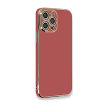 Newface Apple İphone 12 Pro Kılıf Volet Silikon - Kırmızı