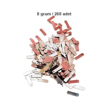 Açık Kırmızı 15 X 5 Mm Dantel Oya Yazma Halhal Abiye Lazer Kesim Pul 200 Adet / 8 Gram
