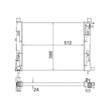 Dacia Sandero Motor Radyatoru 1.0 2017-2020 Mahle Cr2166001s