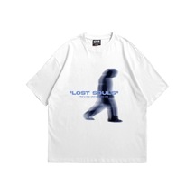Lost Souls Baskılı Beyaz Unisex Oversize Beyaz