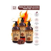 3 Lü Masaj Yağı Seti 250 Ml X 3 Çikolata Aromalı Büyük Boy Vücut Bakım Yağı - 502100486