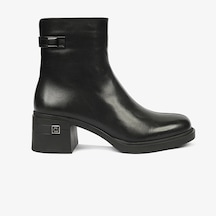 Greyder 59126 Kadın Siyah Hakiki Deri Topuklu Bot -659 Siyah