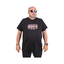 Moc Grande Mocgrande Erkek Büyük Beden Sıfır Yaka Tişört Edge 25190 Sıyah SIYAH