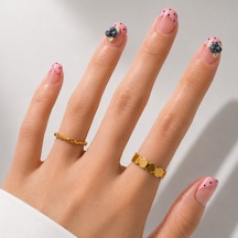 Pembe Nail Art Kısa Balerin El Yapımı Jel Tırnak Kkbl-3542 L
