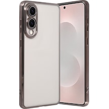 Samsung Galaxy S25 Edge İçin Uyumlu 3d Kamera Korumalı Şeffaf Tasarım Bumper Kılıf