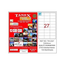 Tanex Tw-2327 - 70 X 30 MM Laser Etiket 100 Adet
