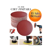 10 Adet 115 Mm Cırt Zımpara Kağıdı 180kum Avuç Taşlama Spiral Uyumlu Velcro Deliksiz Cırtlı Zımpara
