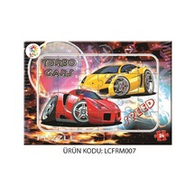 Laco Turbo Cars Puzzle 24 Parça Lcfrm007