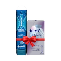 Durex Yok Ötesi Ultra Kaygan Prezervatif 10'lu + Humanlife Doğal Kayganlaştırıcı Jel Lubricant 125 Ml