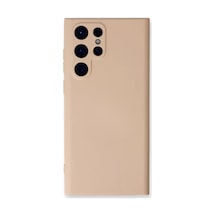 Samsung Uyumlu Galaxy S24 Ultra Uyumlu Kılıf Nano İçi Kadife Silikon - Pudra