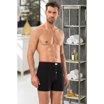 Erkek Siyah Havlu Kemer Penye Boxer 127 Jiber 127