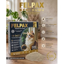 Felpax %100 Tozsuz Premium Aktif Karbonlu Hızlı Topaklanan Kedi Kumu 10 Litre