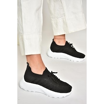 Fox Shoes U239004004 Siyah/beyaz Kumaş Spor Ayakkabı Sneakers Siyah/beyaz-kumaş Siyah - Beyaz