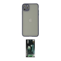 Cep Apple Uyumlu İphone 12 Pro Kılıf Ahenk Çizgi Serisi İkili Koruma Seti Najmaddin Siyah