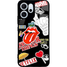 Oppo Reno 14f Sticker Tasarımlı Glossy Telefon Kılıfı Çok Renkli