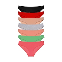 Royaleks 7 adet Süper Eko Set Likralı Kadın Slip Külot Set 4 RYL-EKO7012 Çok Renkli