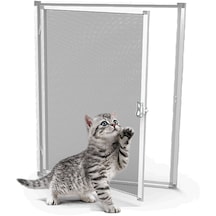 Kamataş Menteşeli Pencere Kedi Sinekliği Yırtılmaz  Telli (Pet Tül) Sineklik Beyaz, 70x130 İstenilen ölçüde