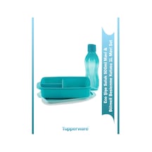 Mavi Bölme Beslenme 1 Lt & Tupperware Eco Şişe Mavi Suluk 500 Ml Set Mavi