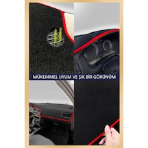 Volkswagen Jetta 2010+ Torpido Koruma Halısı Mavi Kenar