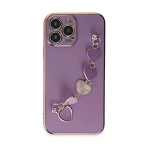 Newface Apple iPhone Uyumlu 13 Pro Kılıf Esila Silikon - Mor Diğer