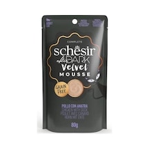 Schesir After Dark Velvet Mousse Tavuklu ve Ördekli Yetişkin Kedi Konservesi 80 G