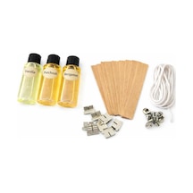 Ns-era Mum Yapım Seti 30 Ml Paçuli 30 Ml Vanilya Ve 30 Ml Bergamot Esans, Ahşap Fitil Ve İp Fitil 6998