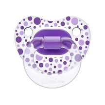 Wee Baby Şeffaf Desenli Damaklı Emzik 0-6 Ay Mor