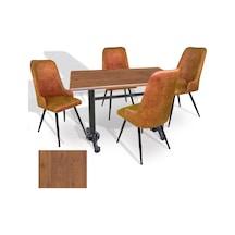 Çipa - Çırağan Mutfak Masa Takımı - 70x120 Werzalit, Wermodin Ve Allzalit Tabla - Novagento - Kiremit Çok Renkli
