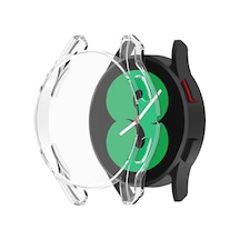 Samsung Galaxy Watch 5 44mm İçin Kılıf 360 Full Round Soft Silicone Şeffaf Galaxy Watch 5 44mm İle Uyumlu Kılıf - Şeffaf Çok Renkli