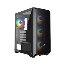 PowerBoost PB-PS5846B 600W ATX USB 3.0 Rainbow Fanlı Mesh Gaming Siyah Kasa