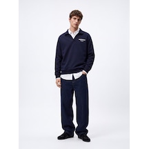LTB Slim Fit Yaka Detaylı Uzun Kollu Beyaz Gömlek