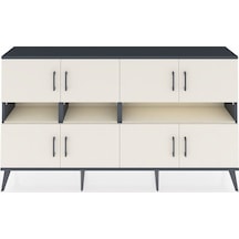 Arges Konsol 8 Raflı 8 Kapaklı 176x30x99 Antrasit-aytaşı Aytası - Antrasıt