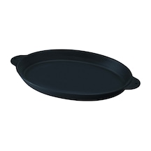 Lava Döküm Oval Fajita Tavası, Kulplu. Ölçü 18x24cm.