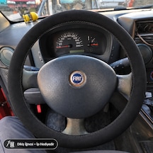 Fiat Doblo 1 Direksiyon Kılıfı Alcantara Süet Monza Black Serisi Siyah 2005-2010