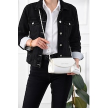 Just Polo Kadın Beyaz Zincir Askılı Mini Boy Çapraz Ve Omuz Çantası-bd7038bd