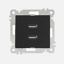 Mutlusan Rita 2'li Usb Sarj Prizi Siyah
