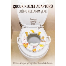 Çocuk Klozet Adaptörü Kaymaz Ve Rahat Kullanım Tuvalet Eğitimi Aparatı