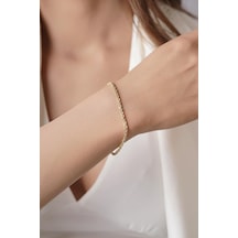 14 Ayar Altın Işıltılı Burgu Halat Zincir Bileklik 2.65 Mm Sarı Altın