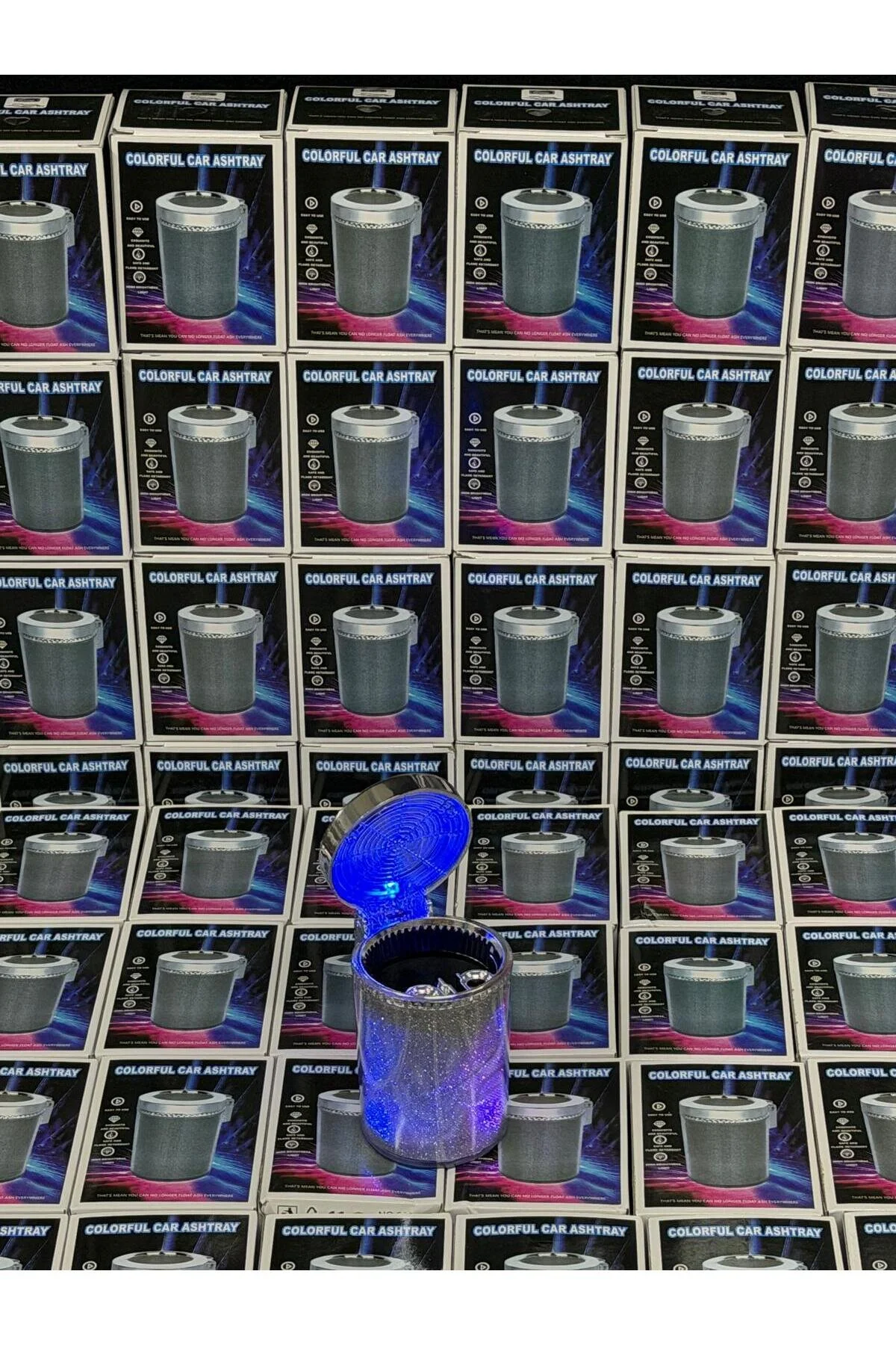 Işıklı Küllük Kokusuz Renkli Rgb Model Kokusuz Ev Ofis Araç İçin Özel