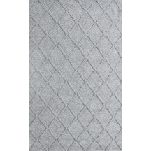 Eko Halı Jade Dıamond Grey Naturel Kazak Örgü Desenli El Dokuma Örgü Halı - 80X150