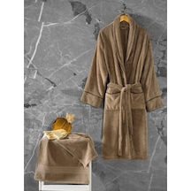 Cotton Box Exclusive Single Bornoz Seti Bej L/XL Bej