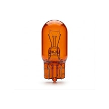 T10 Wy5w Turuncu Cam Ampul 12v 5w - Plaka, Park, Tavan Ve Yan Sinyal İçin Uygun Tekli Ampul 1adet