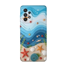 Samsung Galaxy A32 Uyumlu Baskılı Şeffaf Telefon Kılıfı Koleksiyon: Summer Beach Tropical 10