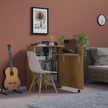 Asra Trend Fonksiyonel Kitaplık MD002 %100 MDF Katlanır Çalışma Masası Petra